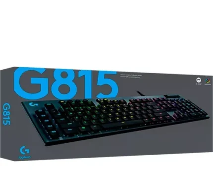 Teclado Logitech G815 Tactile Lightsync Rgb Black Tipo de teclado Mecánico Conectividad Alámbrico Interfaz: USB Switch Rojo Lineal Detalle de Switch Silencioso