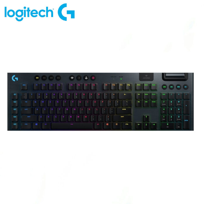 Teclado Logitech G915 Rgb & Lightsync Mechanical Modelo G915  Producto Teclado Color Negro Longitud 475 mm  Ancho150 mm Altura 22 mm