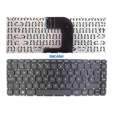 Teclado Para Laptop HP 14-AC 14-AC029TX G3 346 G3 348 G3 246-G4 14-AF Color Negro Idioma Español (Tiene la tecla «Ñ») Iluminado No