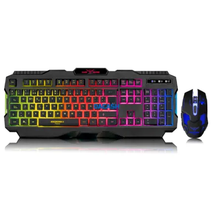 Teclado y Mouse Gamer Xforce MIC GT8808 Micronics con funciones Multimedia, teclas con luces Led, con retroiluminación