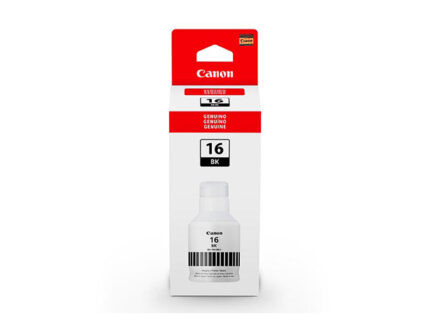 Tinta Canon GI-16BK BlackP/ GX6010/ GX7010 rendimiento de 9.000 páginas en blanco y negro utilizando el modo económico.