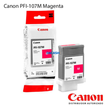 Tinta Canon PFI-107M Magenta iPF650 Original está diseñado para las impresoras de Gran Formato Canon imagePROGRAF. 