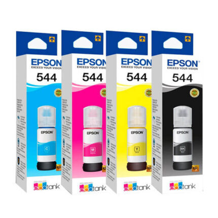 Tinta Epson 544 Precio por Kit Original está diseñada para altos estándares de calidad en impresiones a color, cuenta con con rendimiento de 65 ml