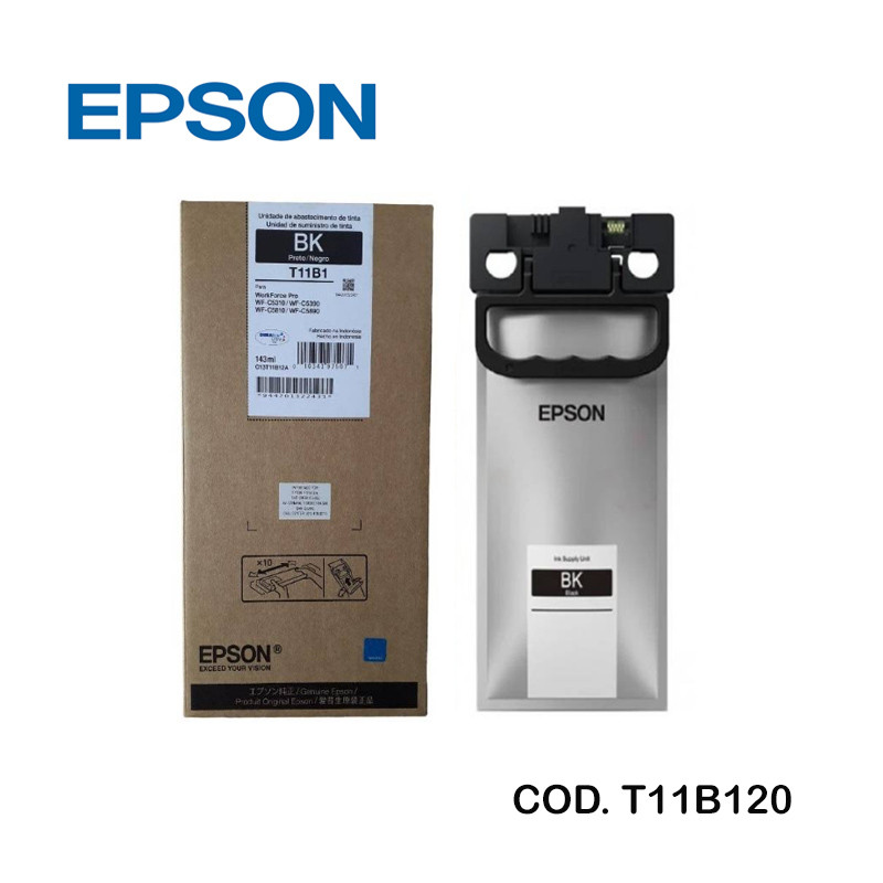 tinta-epson-t11b120-negro-xl-wf-c5810-c5890-10000 Tinta Epson T11B120 Negro XL wf-c5810, 10k pgs Esta tinta alta calidad está específicamente formulada para ofrecer colores vibrantes y nítidos.