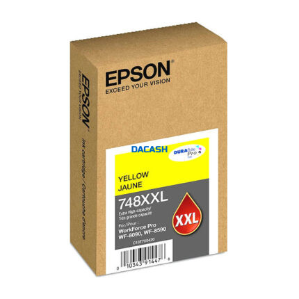 Tinta Epson T748XXL420 Amarillo T748XXL4 original Esta tinta ofrece texto nítido y colores vívidos y brillantes para cualquier presentación