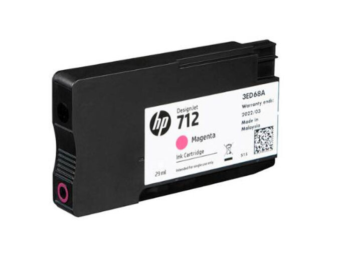 Tinta Hp 3ed68a (712a) 29ml Magenta está diseñada para altos estándares de calidad en impresiones a color, cuenta con un rendimiento de 29 ml.