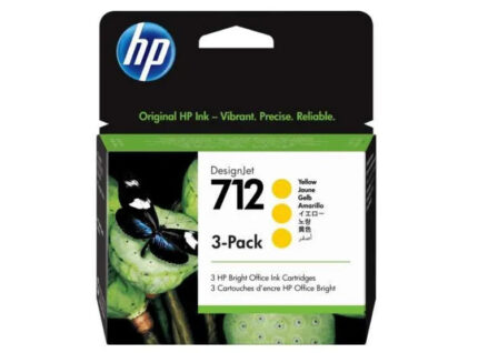 Tinta Hp 3ed79a (712a) 3 Pack 29ml Yellow está diseñada para altos estándares de calidad en impresiones a color ,cuenta con tres cartuchos.