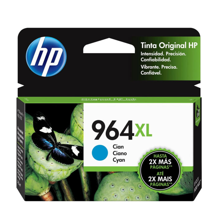 Tinta Hp 3ja54al (964xl) Cyan (Ojp 9010) 1,600 Pgs  está diseñada para altos estándares de calidad en impresiones a color.