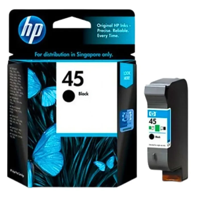 Tinta Hp 51645AL (45) Negro (820,850,1100) 930 Pags está diseñada para altos estándares de calidad en impresiones a color.