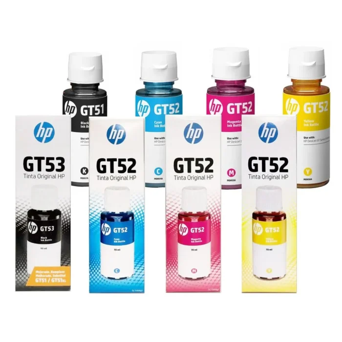 Tinta Hp 9F3N4AL Bottle (Gt53/Gt52) Combo Pack  cuentan con altos estándares de calidad de impresión. Imprime documentos, fotografías.