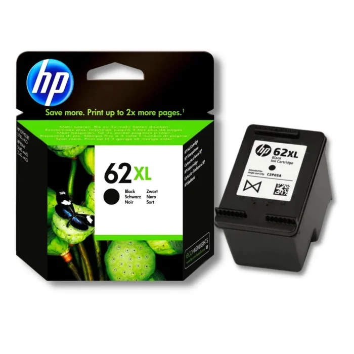 Tinta Hp C2P05AL (62XL) Negro (Ojm 200) (600 Pag) Imprima documentos con texto definido y colores vívidos gracias a los cartuchos HP