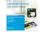 Tinta HP C2P07AL (62XL) Tricolor (Ojm 200) (415 Pag) Imprima documentos con texto definido y colores vívidos gracias a los cartuchos HP