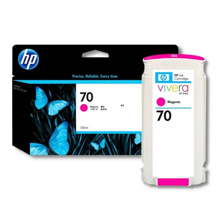 Tinta Hp C9453A (70) 130ml Magenta está diseñado para ser compatible con las impresoras hp designjet z2100, z3100, z3200 y z5200.