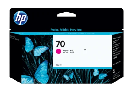 Tinta Hp C9453A (70) 130ml Magenta está diseñado para ser compatible con las impresoras hp designjet z2100, z3100, z3200 y z5200.