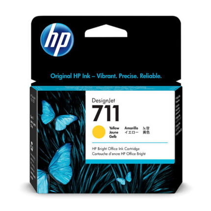 Tinta Hp CZ132A (711) Yellow Dgj T120/T520 29 Ml está diseñada para altos estándares de calidad en impresiones a color.