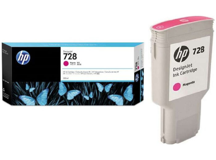 Tinta Hp F9k16A 728A 300ml Magenta está diseñada para altos estándares de calidad en impresiones a color,  Impresora HP DesignJet T830, T730