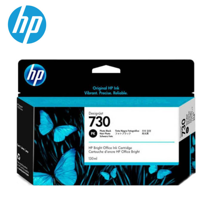 Tinta Hp P2V67A (730) 130ml Photo Black está diseñada para altos estándares de calidad en impresiones a color.