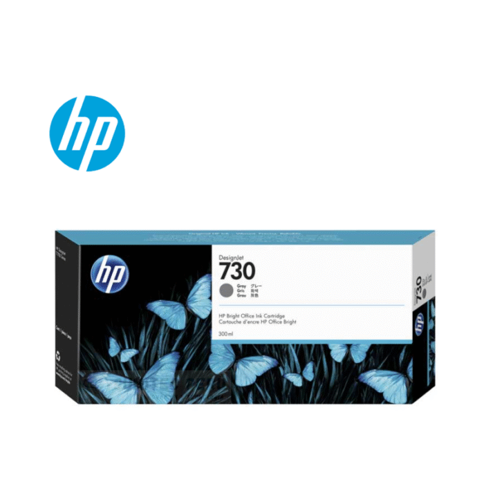 Tinta Hp P2V72A 730 300ml Gray Imprime miles de páginas con un conjunto de cartucho de tinta original HP de alta capacidad