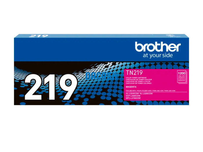 Toner Brother Tn-219 Magenta Hl L3280Cdw, Hl L3240Cdw, Dcp L3560Cdw . Es compatible con las impresoras Brother HL-L3280CDW, DCP-L3560