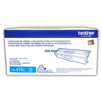 Tóner Brother TN419C HL-L8360CDW / MFC-L8610CDW / MFC-L8900 9k Pág es un cartucho de alto rendimiento diseñado para impresoras láser
