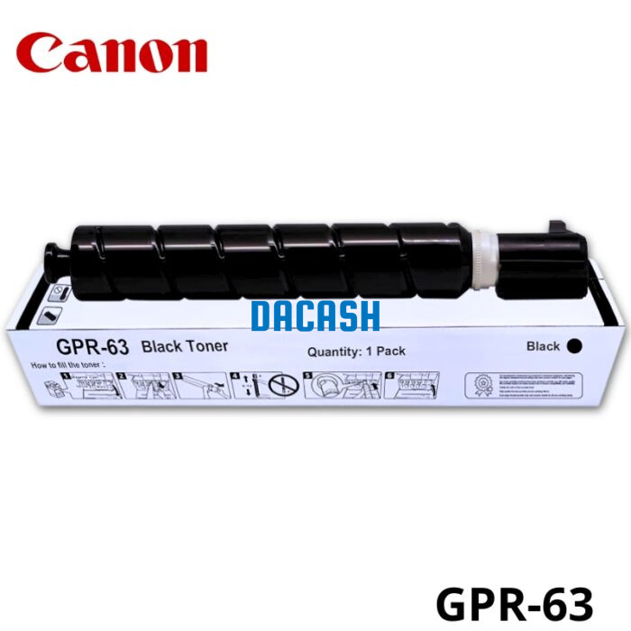 Toner Canon GPR-63 iR ADV DX 6855i / 6860i / 6870i Black Tiene Un Rendimiento De 17.500 Páginas.