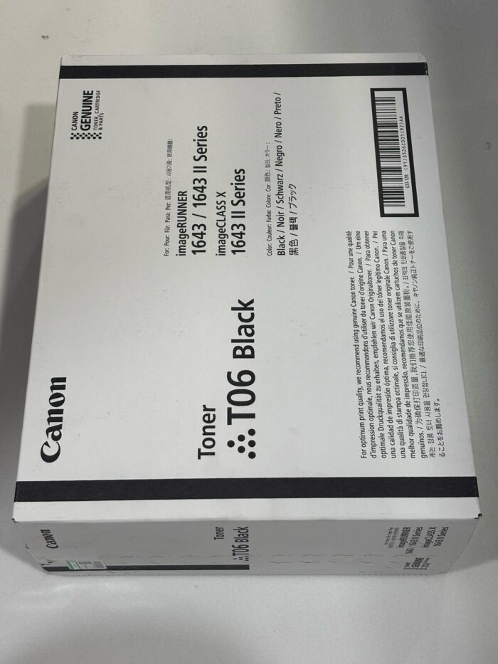Toner Canon T06 imageRUNNER 1643P / 1643i / 1643iF / 1643 Series Black con Rendimiento aproximado de 20,500 paginas