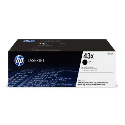 Toner Hp C8543X (43X) L.J. 9000, 9040 es un cartucho de tóner original de HP, también conocido como HP 43X, rendimiento hasta 30,000 páginas 