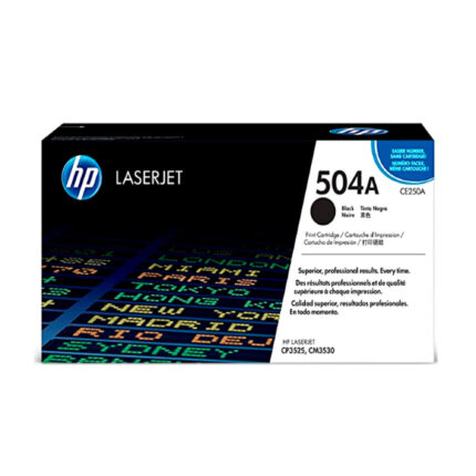 Toner Hp CE250A (504A) L.J. CP3525 Negro 5000PG  cuentan con altos estándares de calidad de impresión y al mejor precio del mercado,