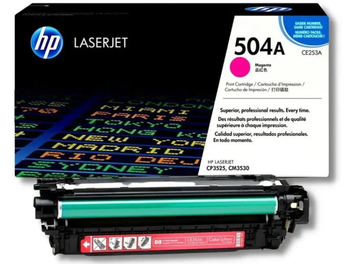Toner Hp CE253A (504A) L.J. CP3525 Magenta cuentan con altos estándares de calidad de impresión y al mejor precio del mercado,