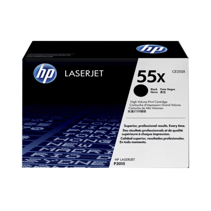 Toner Hp CE255X (55X) L.J. CP3015 Negro 12.5KPG está diseñado para proporcionar impresiones de alta calidad con textos nítidos y gráficos.