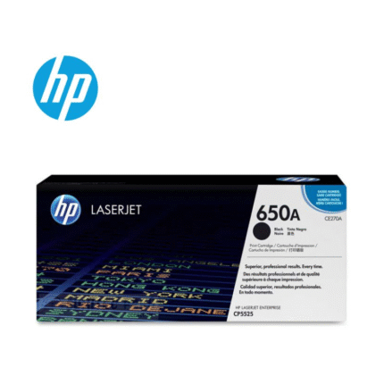 Toner Hp CE270A (650A) L.J. CP5525 Negro obtendrá colores vibrantes, texto nítido, líneas finas y una salida consistente, página tras página.