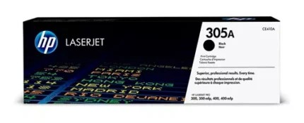 Toner Hp CE410A (305A) L.J. PRO 400 Negro 2200pg Confíe en el rendimiento uniforme de HP, tanto si imprime en blanco y negro como en color.