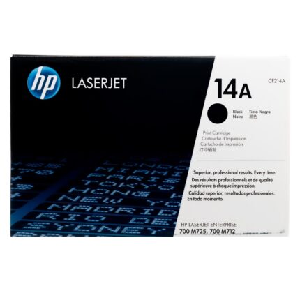 Toner Hp CF214A (14A) L.J. ENT 700 Negro 10k Pg es una excelente opción para tu impresora HP. Con una alta calidad de impresión.