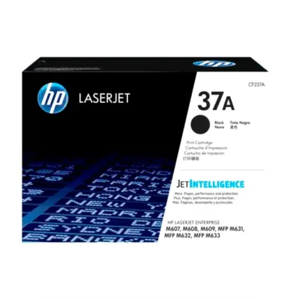 Toner Hp CF237A (37A) Negro Ent M631/M607 11pg es un cartucho de impresora original y genuino fabricado por HP que ofrece un rendimiento excelente