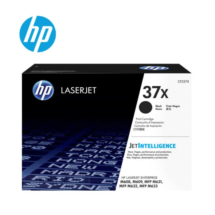 Toner Hp CF237X (37X) Negro Ent M631 25KPG te ofrece calidad de impresión en color negro nítido y radiante, te brinda garantía de fábrica.