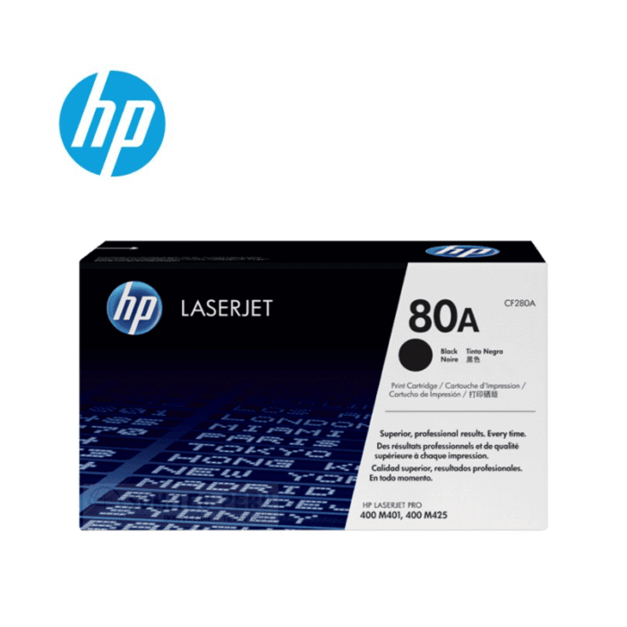 Toner Hp CF280A 80A L.J. M401N Negro tiene un rendimiento excelente si se trata de impresiones de calidad, la cual te rinde para 2.700 páginas