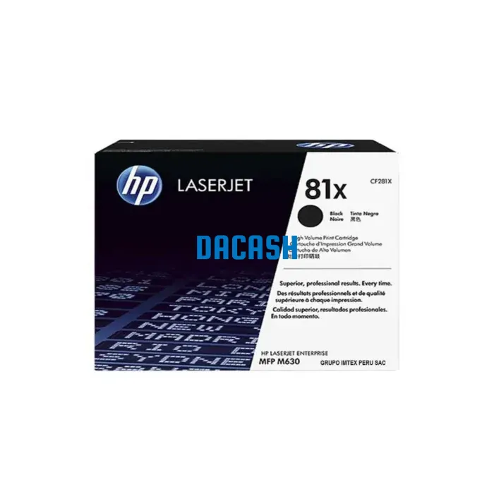 Toner Hp CF281X (81X) MFP M630 Negro 25k Pag. Imprima todos sus documentos empresariales de forma rápida y eficiente tiene un rendimiento excelente