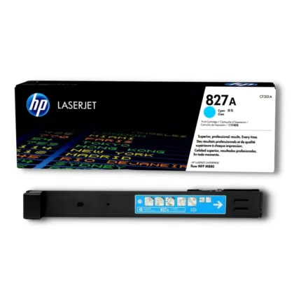 Toner Hp CF301A (827A) L.J. Mfp M880z Cyan te ofrece calidad de impresión nítido y radiante, te brinda garantía de fábrica, rendimiento 32.0000 p