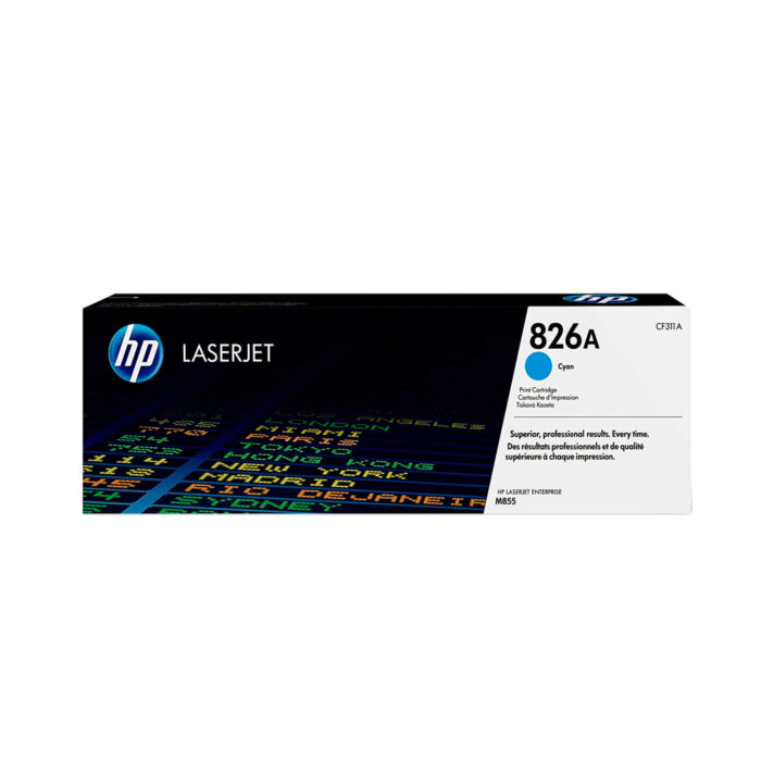 Toner Hp CF311A 826A L.J. M855dn Cyan tiene un rendimiento excelente si se trata de impresiones de calidad, la cual te rinde para 31,500 páginas 