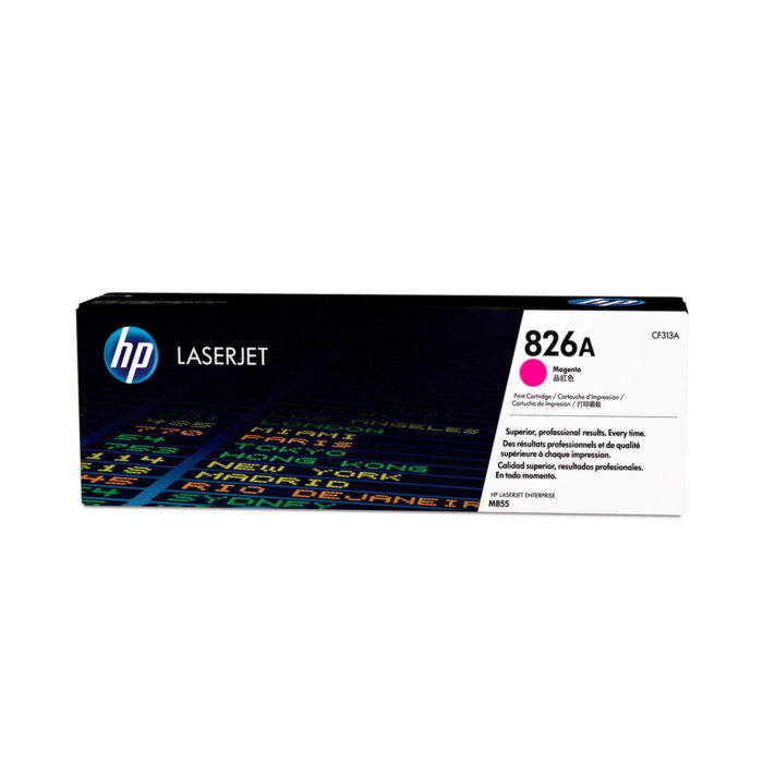 Toner Hp CF313A (826A) L.J. M855dn Magenta tiene un rendimiento excelente si se trata de impresiones de calidad, la cual te rinde para 31,500 páginas 