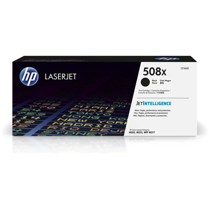 Toner Hp CF360X (508X) Mfp M553 Black 12.5kpg..Compatibilidad Con Impresoras HP Color LaserJet Enterprise M552/M553dn/M553dh/M577dn.