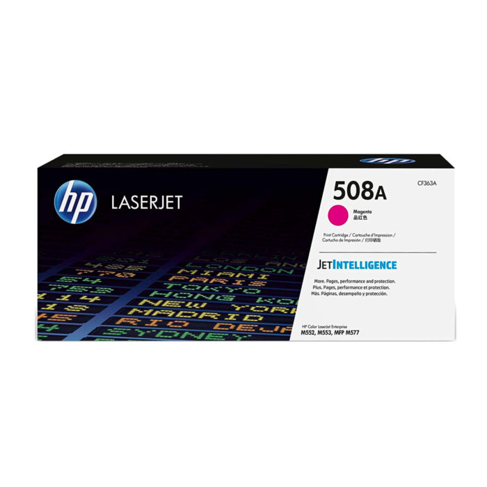 Toner Hp CF363A (508A) Mfp M553 Magenta 5kpg.Compatibilidad Con Impresoras HP Color LaserJet Enterprise M552/M553dn/M553dh/M577dn.