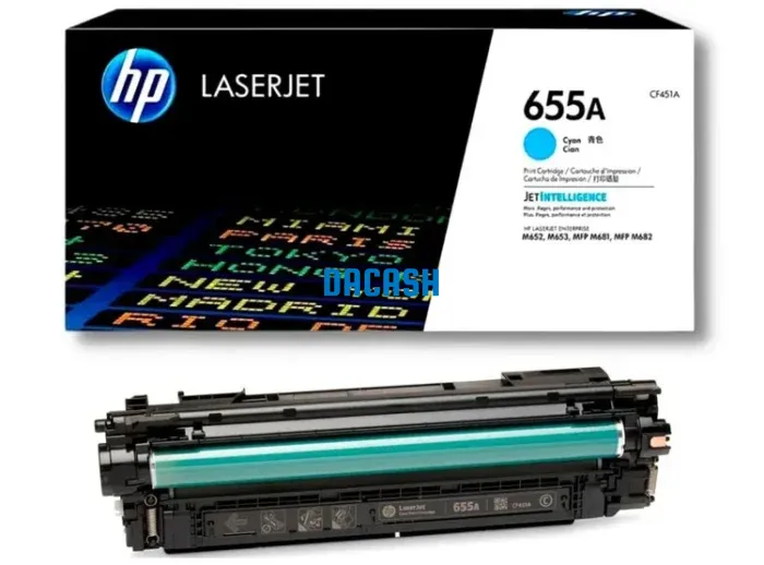 Toner Hp CF451A (655A) Cyan Ent M652/M681 10.5kpg es un cartuchos de impresora original y genuino fabricado por HP es tu mejor alternativa.