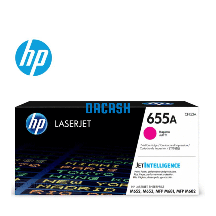 Toner Hp CF453A (655A) Magenta Ent M652/M681 10.5kpg es un cartuchos de impresora original y genuino fabricado por HP.