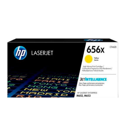 Toner Hp CF462X (656X) Yellow Ent M652 22kpg obtén resultados brillantes y confiables con tóner e impresoras originales de HP 