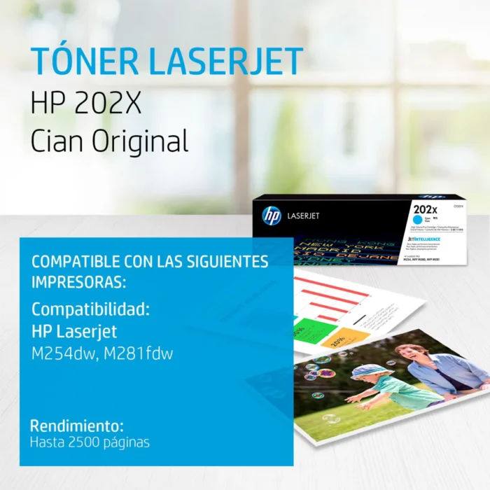Toner Hp CF501X (202X) Cyan Lj Pro M254 2.5 Kpgs cuentan con altos estándares de calidad de impresión y al mejor precio del mercado