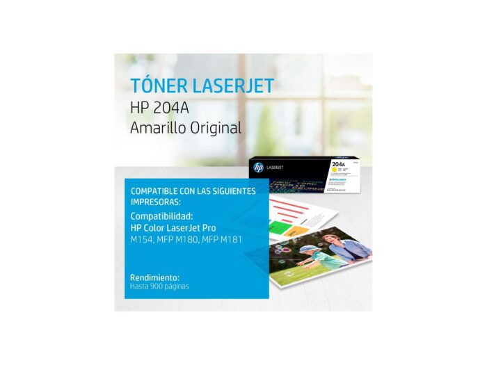 Toner Hp CF512A (204A) Lj Pro M154 Yellow 900 Pgs  cuentan con altos estándares de calidad de impresión y al mejor precio del mercado