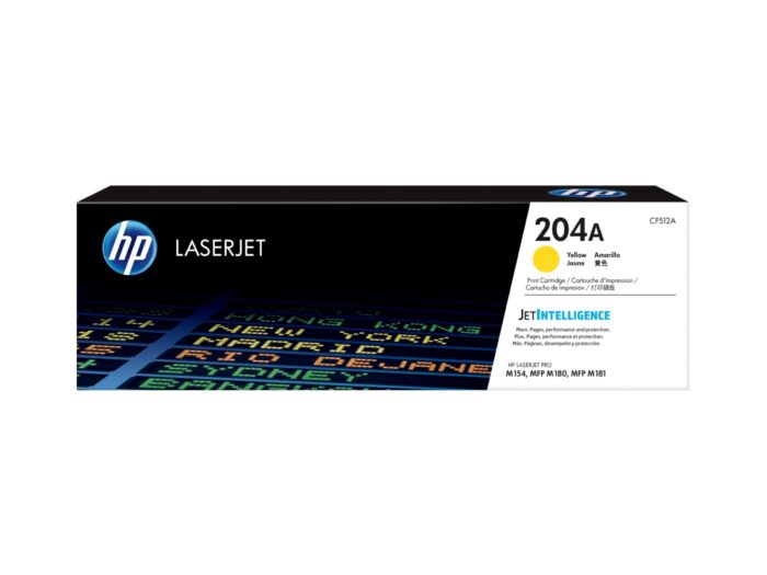 Toner Hp CF512A (204A) Lj Pro M154 Yellow 900 Pgs  cuentan con altos estándares de calidad de impresión y al mejor precio del mercado