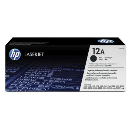 Toner Hp Q2612A (12A) L.J.1010,1020, así mismo obtendrá colores vibrantes, texto nítido, líneas finas y una salida consistente, página tras página