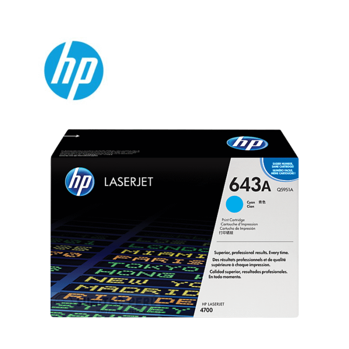 Toner Hp Q5951A (643A) L.J. 4700 / Cyan tiene un rendimiento excelente si se trata de impresiones de calidad, la cual te rinde para 11.000 páginas 